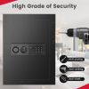 Digital Flat Recessed Wall Safe Security Lock Gun Cash Box - Black