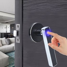 Fingerprint Smart Door Lock with Handle Automatic Biometric Office Home Security - as picture