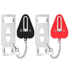 2Pcs Portable Travel Door Lock Home Hotel Apartment Security Lock Anti Theft Security Tool Door Safety Latch Lock - Door Lock