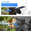 1080P Solar Powered WiFi IP Camera Two-Way Intercom Security Surveillance Camera - White
