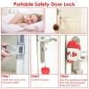 2Pcs Portable Travel Door Lock Home Hotel Apartment Security Lock Anti Theft Security Tool Door Safety Latch Lock - Door Lock