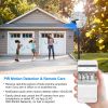 1080P Solar Powered WiFi IP Camera Two-Way Intercom Security Surveillance Camera - White
