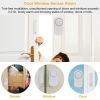Wireless Window Door Magnet Alarms Magnetic Sensor Security Burglar Alarm For Kid Safety - White