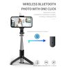 Mini Selfie Stick Tripode Movil Light Portabl Phone Stand Lamp Bluetooth Con Luz Palo Extensible Led Video Tripe Smartphone Aro - Black