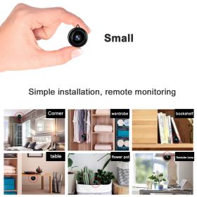Q3 Wireless Mini IP Camera 1080P HD IR Night Vision Micro Camera Home Security Surveillance WiFi Baby Monitor Camera built in 32GB - black