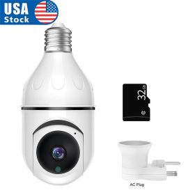 1080P Wireless E26 Bulb Camera WiFi Security Camera Smart IP Camera Night Vision +32G SD Card - 1set