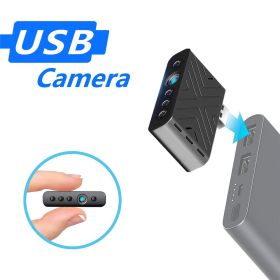 TY9 Mini WiFi Camera Remote Monitoring Infrared Night Vision Recording HD Home Security Surveillance Micro USB Plug Camcorder built in 32GB - black