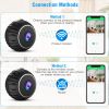 Mini Wireless Camera Wifi IR Night Vision HD 1080p Home Security Camera for Home Indoor Office Baby Pet 32GB Card Included - Black - MMC Card Included