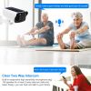 1080P Solar Powered WiFi IP Camera Two-Way Intercom Security Surveillance Camera - White