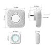 433MHZ Wireless Smart Doorbell LED Light 36 Songs Welcome Home Security EU US Pulg Button Doorbell - B - US plug