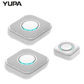 433MHZ Wireless Smart Doorbell LED Light 36 Songs Welcome Home Security EU US Pulg Button Doorbell - D - US plug
