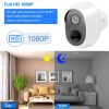 1080P FHD WiFi IP Camera Two-Way Audio Security Surveillance Camera IP65 Waterproof Network Camcorder - White
