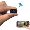 VW3 Mini Cameras PNZEO Home Security Cameras 1080P HD Wireless WiFi Remote View Camera Nanny Cam Small Recorder built in 32GB - black