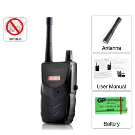 007B Wireless RF Signal Bug Wireless Camera Detector Detect WiFi Audio Cell Phone - black