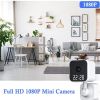 K01 1080p Wall Plug Camera Surveillance Video Voice Recorder IP Cam Indoor Home Security Clock Cameras Random Color Hidden built in 32GB - black