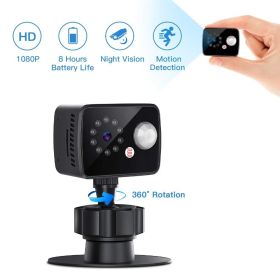 MD20 8 Hours Mini Cameras 1080P Small Home Security Surveillance Cam Video Recorder With Motion Detection Night Version Hidden Card built in 32GB - bl