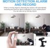 VW3 Mini Cameras PNZEO Home Security Cameras 1080P HD Wireless WiFi Remote View Camera Nanny Cam Small Recorder built in 32GB - black